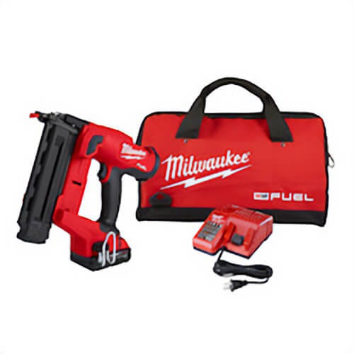 Milwaukee® M18 Fuel™ 2746-21CT Cordless Brad Nailer Kit, 18 ga x 5/8 to 2-1/8 in L Fastener, For Fastener Type: Brad, 110 Magazine, 11.9 in OAL