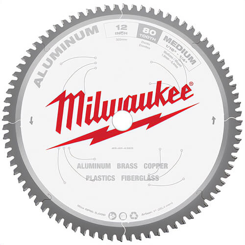 Milwaukee® 48-40-4370 Laser-Cut Circular Saw Blade, 14 in dia x 0.05 in thick, 1 in Arbor, 80 Teeth