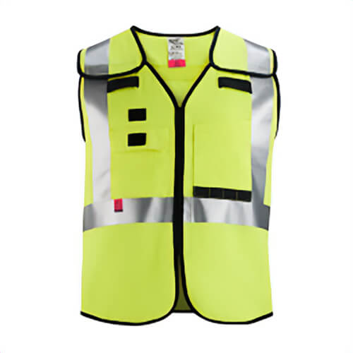 Milwaukee® 48-73-5314 Safety Vest, Yellow, Polyester, Hook and Loop Closure, 1 Pockets, 4XL/5XL