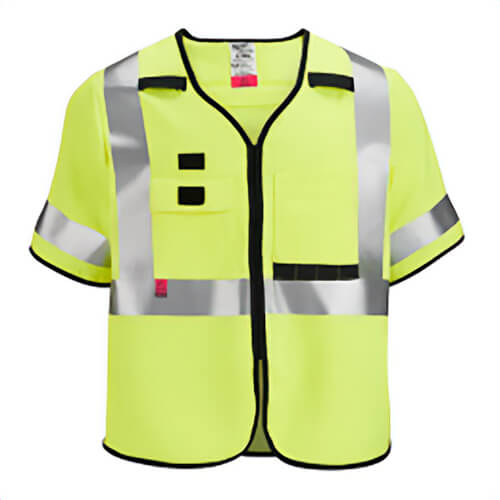 Milwaukee® 48-73-5322 Safety Vest, Yellow, Polyester, Hook and Loop Closure, 1 Pockets, L/XL