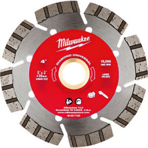 Milwaukee® 49-93-7125 15-Segment Universal Diamond Saw Blade, 9 in dia Blade, 5/8 in, 7/8 in Arbor/Shank, Wet/Dry Cutting