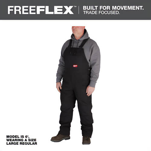 Milwaukee® 262B-XLT FreeFlex™ Insulated Bib Overalls with 8 Pockets, Wind and Water Resistant, 32 in L Inseam, Black, XL