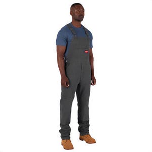 Milwaukee® M850G3234 FreeFlex™ Unlined Bib Overalls, 32 in, Gray