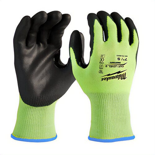 Milwaukee® 48-73-8924 High Visibility Cut-Resistant Gloves, Nitrile Coating, Polyurethane, 2XL