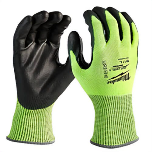 Milwaukee® 48-73-8944 High Visibility Cut-Resistant Gloves, Nitrile Coating, Polyurethane, 2XL