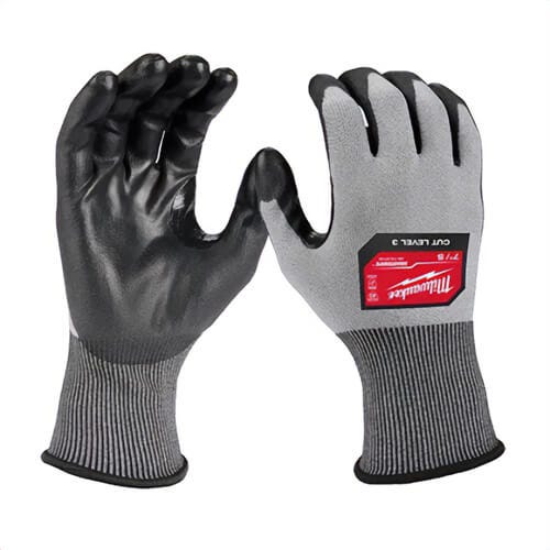 Milwaukee® 48-73-8734B Cut Level 3 High-Dexterity Polyurethane Dipped Gloves, 12 pk, 2XL