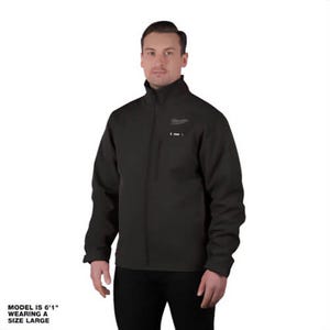 Milwaukee® 204B-212X M12™ Heated ToughShell™ Jacket with M12™ Battery, Charger and Power Source, Wind/Water Resistant, Black, 2XL