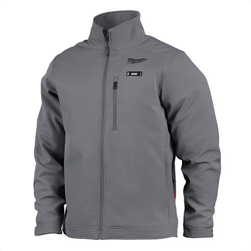 Milwaukee® 204G-21L M12™ Heated ToughShell™ Jacket with M12™ Battery, Charger and Power Source, Wind/Water Resistant, Gray, L