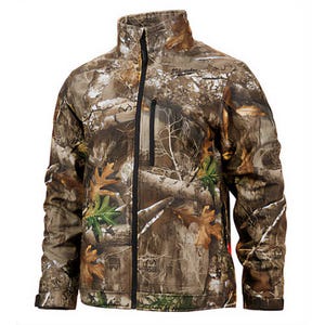 Milwaukee® 224C-21L M12™ Heated Quietshell™ Jacket with M12™ Battery, Charger and Cord, Wind and Water Resistant, Camouflage, L