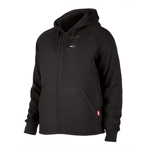 Milwaukee® 306B-212X M12™ Heated Hoodie with M12™ Battery, Charger and Battery Holder, 53% Cotton/47% Polyester, Black, 2XL