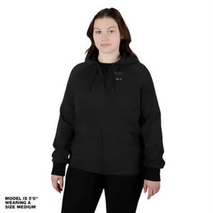 Milwaukee® 336B-21M M12™ Women's Heated Hoodie with M12™ Battery, Charger and Battery Holder, Wind and Water Resistant, Black, M