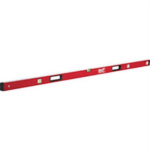 Milwaukee® MLBX72 Redstick™ Box Level, 72 in L, 3 Vials, Aluminum, (1) Level/(2) Plumb Vial Position, 0.0005 in/in Accuracy
