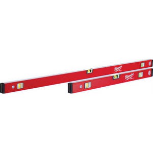 Milwaukee® MLCMS48 Redstick™ Compact Box Level, 48 in L, 3 Vials, Metal/Polymer, (1) Level/(2) Plumb Vial Position