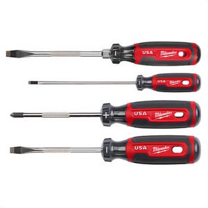 Milwaukee® MT200-4 Screwdriver Sets, 4 pc, 4, 6 in Shank Length, Steel/Acetate, Chrome
