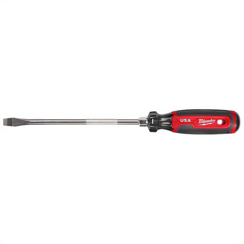 Milwaukee® MT209 Standard Screwdriver, #3/8 Point Slotted Point, 13 in OAL, Acetate Handle, Chrome