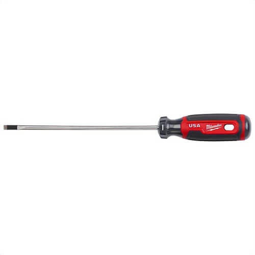 Milwaukee® MT212 Standard Screwdriver, 3/16 in Point Square Point, 10 in OAL, Acetate Handle, Chrome