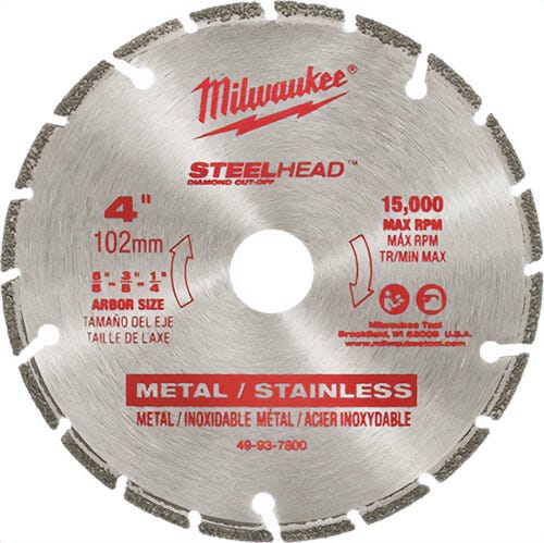 Milwaukee® 49-93-7840 Segmented Diamond Blade, 14 in dia Blade, 1/8 in W, 1 in Arbor/Shank, Dry/Dry Cutting