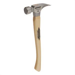 Milwaukee® TI16MC Stiletto® Nailing Framing Hammer, 18 in OAL, Milled Face Surface, 16 oz Titanium Head, Straight Claw