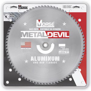 M.K. Morse® CSM1280FNFC Metal Devil Saw Blade, Carbide Tipped, 12 in Blade dia, 80 Teeth
