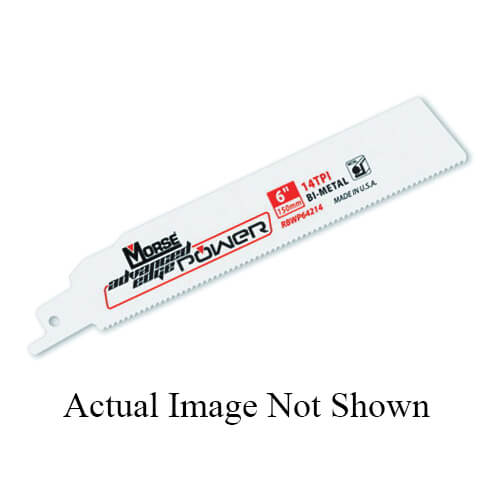 M.K. Morse® Advanced Edge Power® RBWP94218T05 General Purpose Reciprocating Saw Blade, 9 in L x 1 in W, 18 TPI, Bi-Metal Body