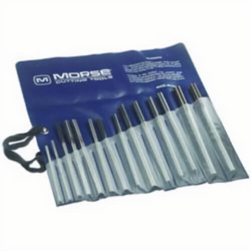 Morse® 23304 1655M Chucking Reamer Set, 14 pc, HSS SET MET +/- 14 PC ST/FL Made