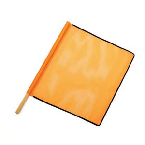 Mutual 14968-36-24 Heavy Duty Open Mesh Safety Flag with Black Binding, 24 in H x 24 in W, 36 in OAL, Orange, Mesh