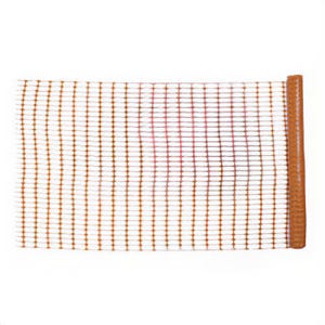 Mutual 14993-48 Flat Warning Barrier Fence, 100 ft L x 4 ft H, Plastic