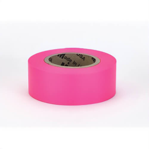 Mutual 16001-175-1875 Ultra Glo Flagging Surveyor Tape, Pink, 1-3/6 in W x 150 ft L