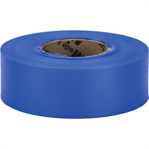 Mutual 16002-25-1875 Ultra Standard Flagging Surveyor Tape, Blue, 1-3/6 in W x 300 ft L
