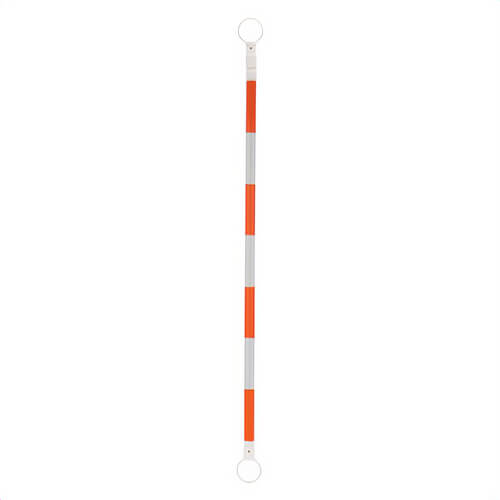 Mutual 17727-45-10 Reflective Retractable Cone Bar, 10 ft H, Orange/White Cone