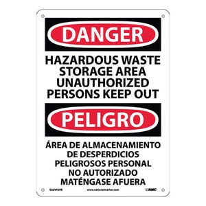 National Marker D442RB Danger, Hazardous Waste Storage