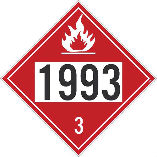 National Marker DL40BUV10 Placard, FLAMMABLE LIQUID, 4