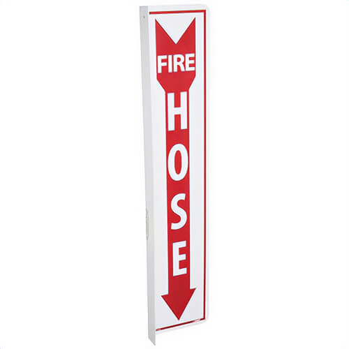 National Marker TV46 Fire Hose Sign, Rigid Plastic, 4 in W x 18 in H