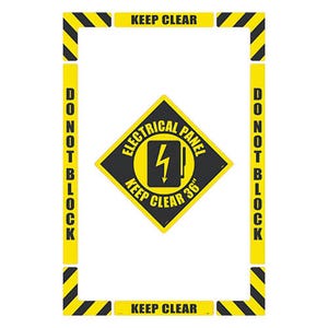 National Marker WFKSM05 Walk-On Electrical Panel Floor Marking Kit, Smooth, 36 in H x 24 in W