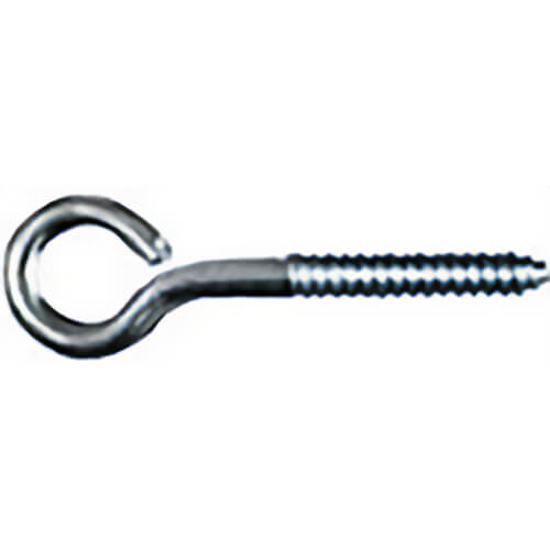 National Hardware® N220-665 Eye Bolt Lag Screw, Zinc Plated Steel, 1/4 x 3-3/4 in