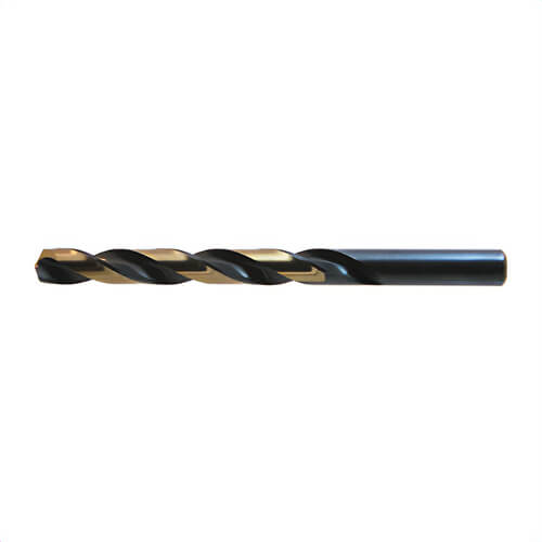 Drillco Nitro® 400N108 Type B Heavy Duty Jobber Length Drill Bit, 1/8 in Drill - Fraction, 0.125 in Drill - Decimal Inch, 135°  Point, HSS, Black/Gold
