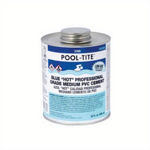 Oatey® 2366S Pool-Tite™ 2300 Low VOC Medium Hot Very Fast Set PVC Solvent Cement, 4 oz Container, Blue