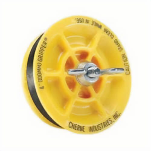 Oatey® 270245 Gripper® Mechanical Pipe Plug, 4 in Pipe, 17 psi, ABS, 4.06 in dia, Zinc Wing Nut, Rubber O-Ring