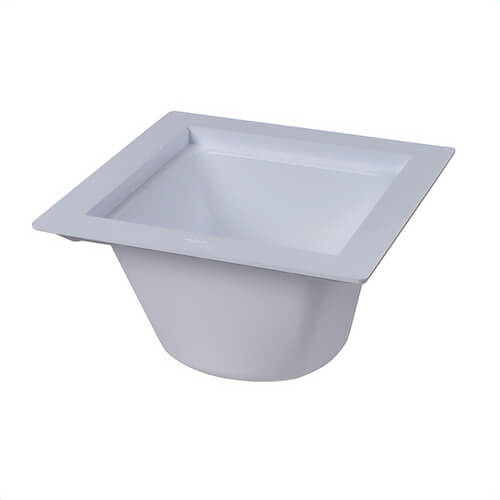 Oatey® 42720 Floor Sink, 2 in Drain Opening, 12 in W x 12 in H, Square Shape, PVC, Domestic