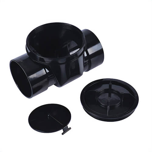 Oatey® 43909 Backwater Valve, 6 in Nominal, Threaded Cap, ABS Body, Black, Import