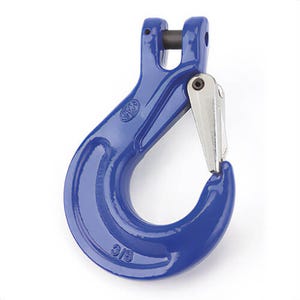 Peerless® Chain 8418800 V10™ Sling Hook with Latch, 35,300 lb Load, 100 Grade, Clevis Attachment, Alloy Steel