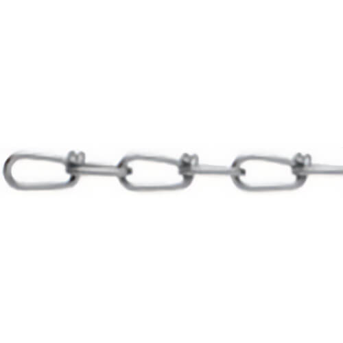 Perfection Chain BD2/0BZC0100 Bulldog Double Loop Zinc Plated Chain, 2/0, 255 lb WLL