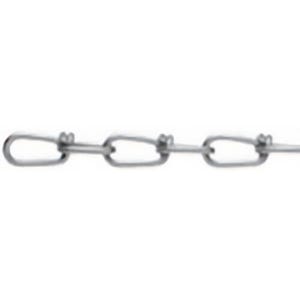 Perfection Chain BD2/0BZC0100 Bulldog Double Loop Zinc Plated Chain, 2/0, 255 lb WLL