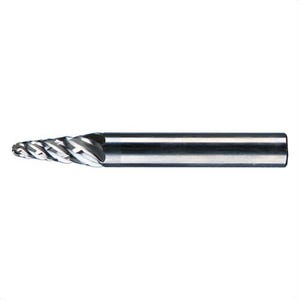 Pferd 25138 High Performance Line Carbide Burr, Radius End, Taper Radius (Shape SL) Head, 1/4 in dia Head, 5/8 in L of Cut
