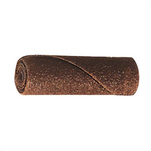 Pferd PoliRoll® 41567 Straight Untapered Coated Cartridge Roll, 1/2 in dia x 1 in OAL, 1/8 in Pilot Hole, 60 Grit, Aluminum Oxide Abrasive