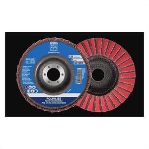 Pferd POLIVLIES® 43299 Non-Woven Flap Disc, 4-1/2 in dia Disc, 7/8 in Center Hole, 120 Grit, Fine Grade, Ceramic Oxide Abrasive