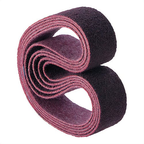 Pferd 43557 PoliVlies® Heavy Duty Surface Conditioning Non-Woven Abrasive Belt, 1/2 in W x 18 in L, Medium Grade, Reddish Brown