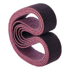 Pferd 43557 PoliVlies® Heavy Duty Surface Conditioning Non-Woven Abrasive Belt, 1/2 in W x 18 in L, Medium Grade, Reddish Brown