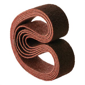 Pferd 43562 PoliVlies® Heavy Duty Surface Conditioning Non-Woven Abrasive Belt, 3/4 in W x 18 in L, Coarse Grade, Yellowish Brown