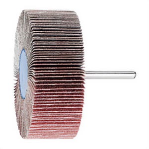 Pferd 45209 Mini Standard Mount Coated Flap Wheel, 3 in dia Wheel, 1 in W Face, 1/4 in dia Shank, 80 Grit, Medium Grade, Aluminum Oxide Abrasive